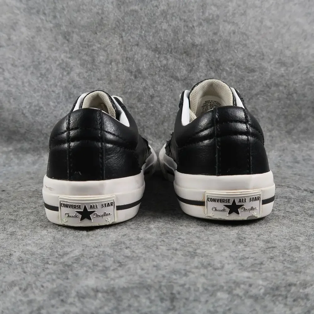 Converse Shoes Kids 3 Sneakers One Star Ox Junior Black Leather Trainer Lace Up